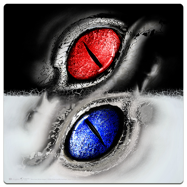 Playmat doble Blue Eyes White Dragon vs Red Eyes Black Dragon